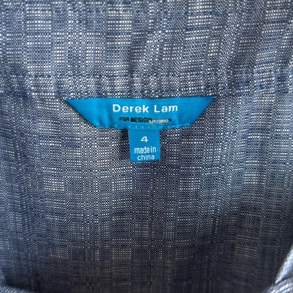 Derek Lam Chambray Indigo Blue Denim Botton Front Dress Size M (8) - Picture 4 of 9